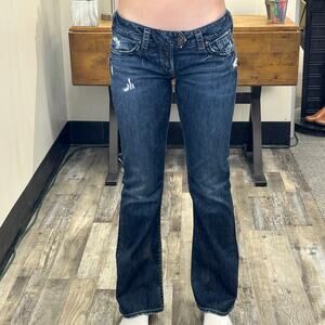 Vintage Low-Rise Silver Boot Cut Jeans Size 29